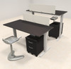 Two Persons Modern Power Adjustable Divider Workstation, #AL-OPN-HP12