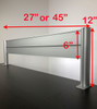 Office Desk 47" x 12" Aluminum Organzier / Divider Panel Slatwall, #OT-SUL-HANG1