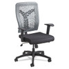 Voice Series Task Chair, Plastic Back, Upholstered Seat, Black/charcoal, #SF-3974-CH