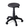 Office Stool With Casters, Seat: 14in Dia. X 16-21, Black, #SF-3989-