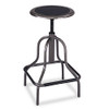Diesel Series Backless Industrial Stool, High Base, Pewter Leather Seat, #SF-5554-