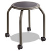 Diesel Series Industrial Stool, Stationary Padded Seat, Steel Frame, Silver, #SF-5555-SL