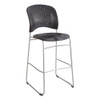 Reve Series Bistro Chair, Molded Plastic Back/seat, Steel Frame, Black, #SF-5695-BL