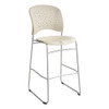 Reve Series Bistro Chair, Molded Plastic Back/seat, Steel Frame, Latte, #SF-5695-LT