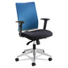 Tez Series Manager Synchro-Tilt Task Chair, Blue Mesh Back, Black Fabric Seat, #SF-5920-CO