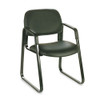 Cava Collection Sled Base Guest Chair, Black Vinyl, #SF-5936-BV