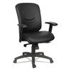 Eon Series Mid-Back Leather Synchro With Seat Slide Chair, Black, #AL-1104