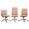 Alera Neratoli Low-Back Slim Profile Chair, Camel Soft Leather, Chrome Frame, #AL-1171