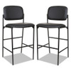 SORRENTO SERIES STOOL, BLACK, FAUX LEATHER, W/O ARMS, 2/CT, #AL-1187