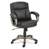 Alera Veon Series Low-Back Leather Task Chair W/coil Spring Cushioning, Black, #AL-1205