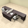 Two Person L Shaped Divider Office Workstation Desk Set, #OT-SUL-FP39