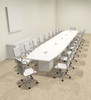 Modern Boat Shaped Cube Leg 22' Feet Conference Table, #OF-CON-CQ63