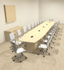 Modern Boat Shaped Cube Leg 22' Feet Conference Table, #OF-CON-CQ64