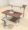 Two Persons Modern Power Height Adjustable Divider Workstation, #OT-SUL-FPH2