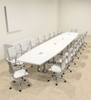 Modern Boat Shaped Steel Leg 20' Feet Conference Table, #OF-CON-CM55