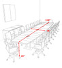 Modern Boat Shaped Steel Leg 20' Feet Conference Table, #OF-CON-CM60