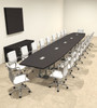 Modern Boat Shaped Steel Leg 22' Feet Conference Table, #OF-CON-CM69