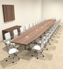Modern Boat Shaped Steel Leg 28' Feet Conference Table, #OF-CON-CM90