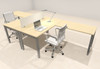 Two Person Modern Divider Office Workstation Desk Set, #OF-CON-FP2