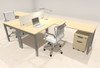 Two Person Modern Divider Office Workstation Desk Set, #OF-CON-FP10