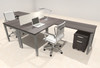 Two Person Modern Divider Office Workstation Desk Set, #OF-CON-FP16