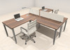 Two Person Modern Divider Office Workstation Desk Set, #OF-CON-SP4