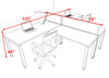 Two Person Modern Divider Office Workstation Desk Set, #OF-CON-SP4