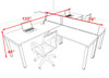 Two Person Modern Divider Office Workstation Desk Set, #OF-CON-SP7