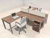 Two Person Modern Divider Office Workstation Desk Set, #OF-CON-SP28