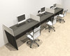 Three Person Modern Divider Office Workstation Desk Set, #OT-SUL-SP66