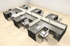Six Person Modern Divider Office Workstation Desk Set, #OT-SUL-SP80
