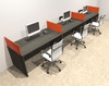 Three Person Modern Divider Office Workstation Desk Set, #OT-SUL-SPO66