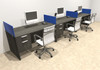 Three Person Modern Divider Office Workstation Desk Set, #OT-SUL-SPB71