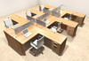 Six Person Modern Accoustic Divider Office Workstation Desk Set, #OT-SUL-FPRG45