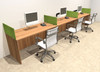 Three Person Modern Accoustic Divider Office Workstation Desk Set, #OT-SUL-SPRA5