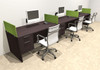 Three Person Modern Accoustic Divider Office Workstation Desk Set, #OT-SUL-SPRA27
