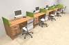 Five Person Modern Accoustic Divider Office Workstation Desk Set, #OT-SUL-SPRA33