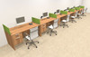 Six Person Modern Accoustic Divider Office Workstation Desk Set, #OT-SUL-SPRA37