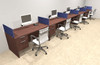 Five Person Modern Accoustic Divider Office Workstation Desk Set, #OT-SUL-SPRB34