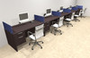 Five Person Modern Accoustic Divider Office Workstation Desk Set, #OT-SUL-SPRB35