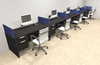 Five Person Modern Accoustic Divider Office Workstation Desk Set, #OT-SUL-SPRB36