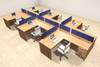 Six Person Modern Accoustic Divider Office Workstation Desk Set, #OT-SUL-SPRB61