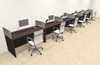 Six Person Modern Accoustic Divider Office Workstation Desk Set, #OT-SUL-SPRG19
