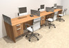 Three Person Modern Accoustic Divider Office Workstation Desk Set, #OT-SUL-SPRG25