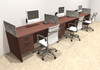 Three Person Modern Accoustic Divider Office Workstation Desk Set, #OT-SUL-SPRG26