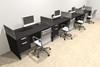 Four Person Modern Accoustic Divider Office Workstation Desk Set, #OT-SUL-SPRG32