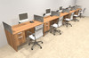 Five Person Modern Accoustic Divider Office Workstation Desk Set, #OT-SUL-SPRG33