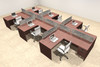 Six Person Modern Accoustic Divider Office Workstation Desk Set, #OT-SUL-SPRG62