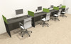 Four Person Modern Accoustic Divider Office Workstation Desk Set, #OT-SUL-SPRA67