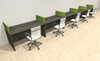 Five Person Modern Accoustic Divider Office Workstation Desk Set, #OT-SUL-SPRA68